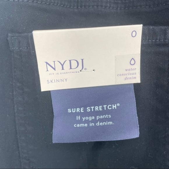 NYDJ NWT SKINNY MATERNITY BLACK OVER THE BELLY JEANS 0 - Picture 7 of 9